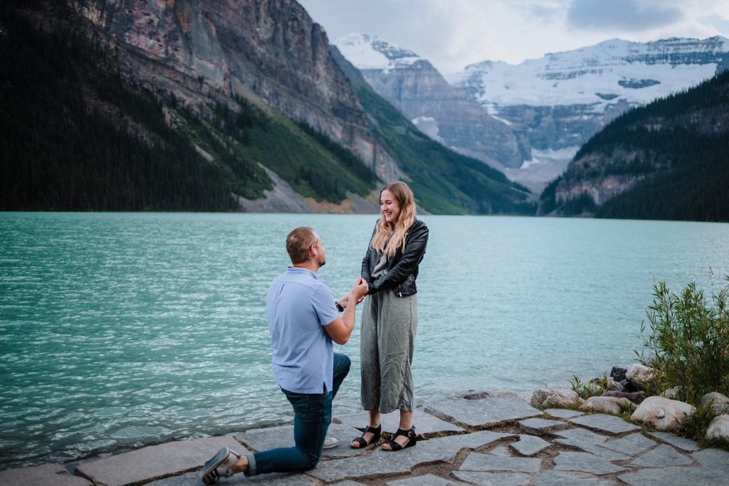 Lake Louise Surprise Proposal
