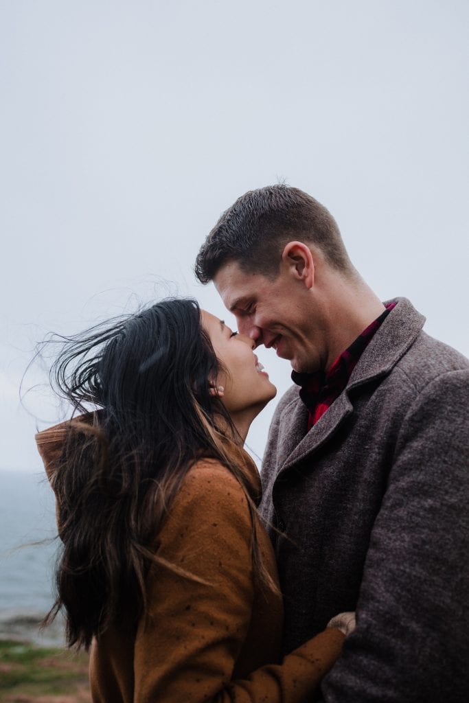stormy engagement session